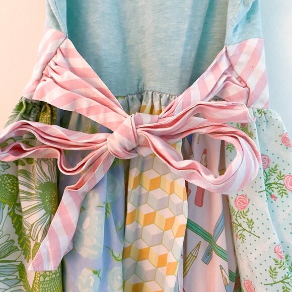 Matilda Jane Trend Setters Dress Tank Paneled Skirt Hello Lovely Girls Size 4 - Picture 2 of 6